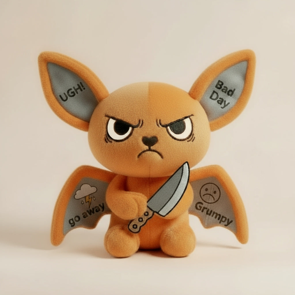 Grumpy Bat Plushie