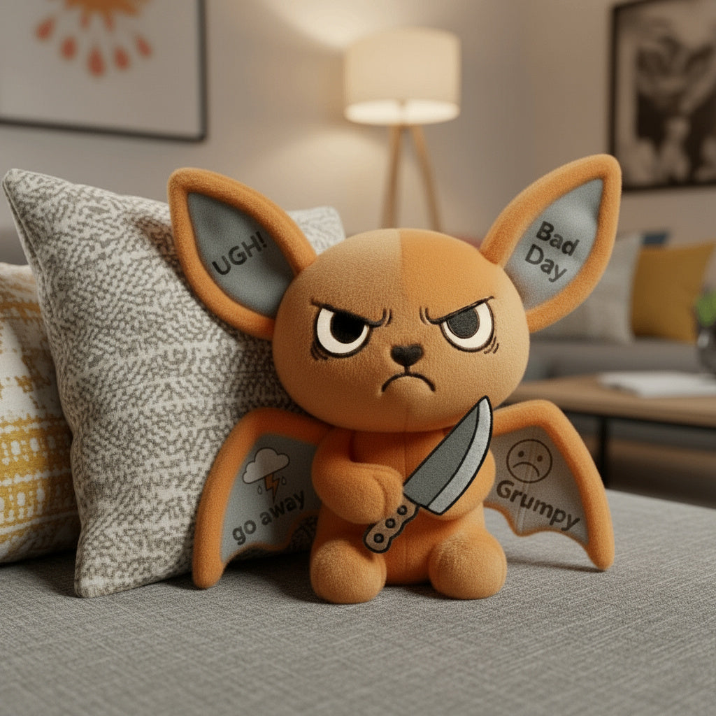 Grumpy Bat Plushie