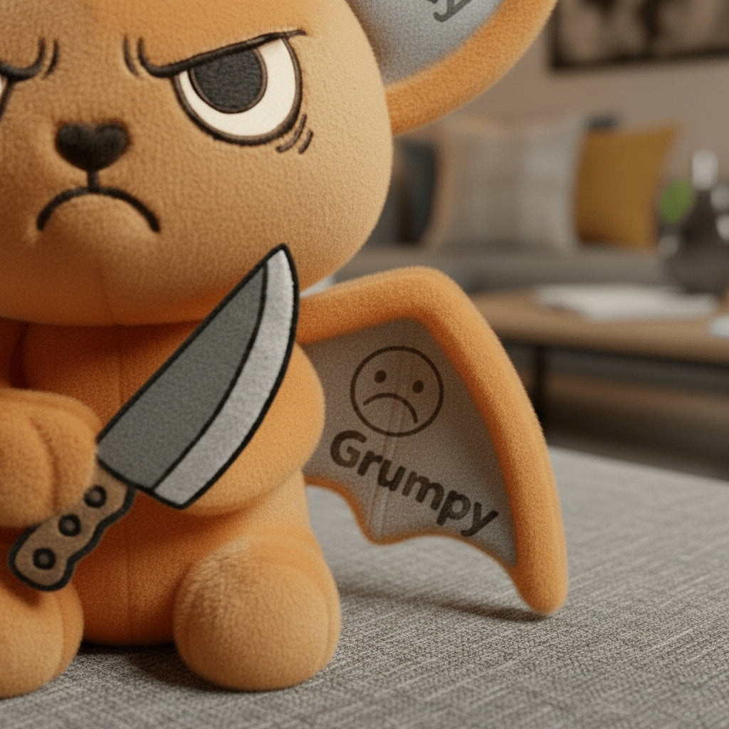 Grumpy Bat Plushie